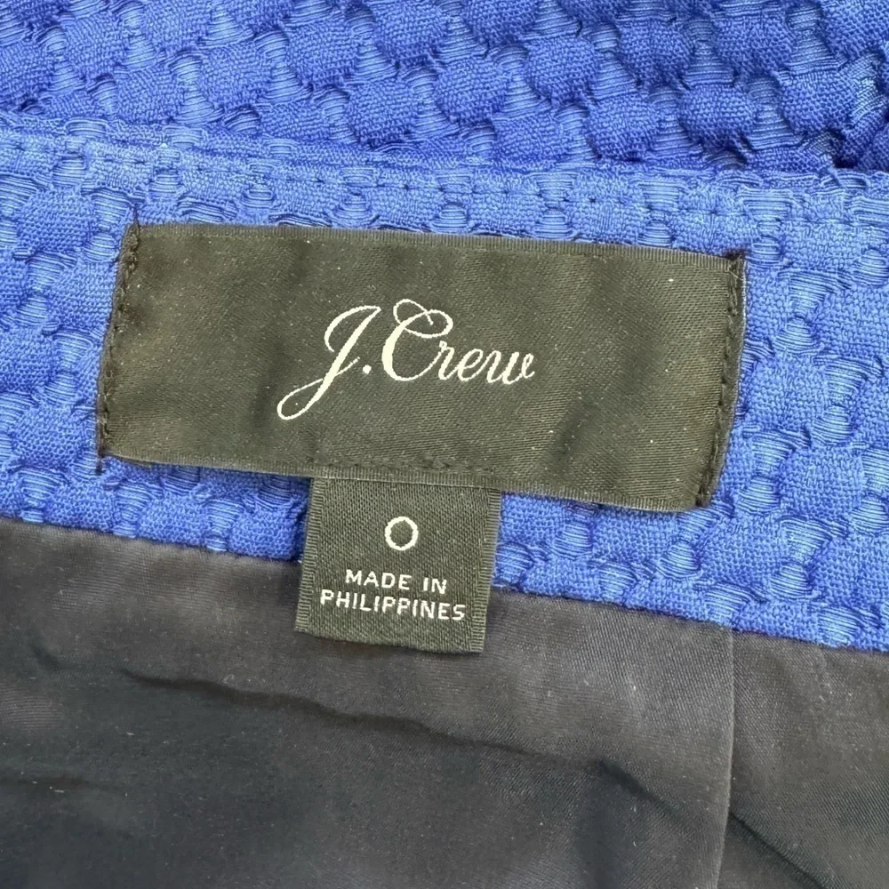 J. Crew Blue Textured Pencil Skirt